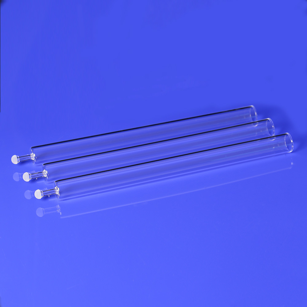 Transparent ELEMENTAR Quartz Combustion Tube
